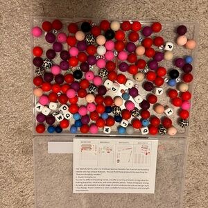 Colorful Bead Set with Alphabet Beads Beading supplies